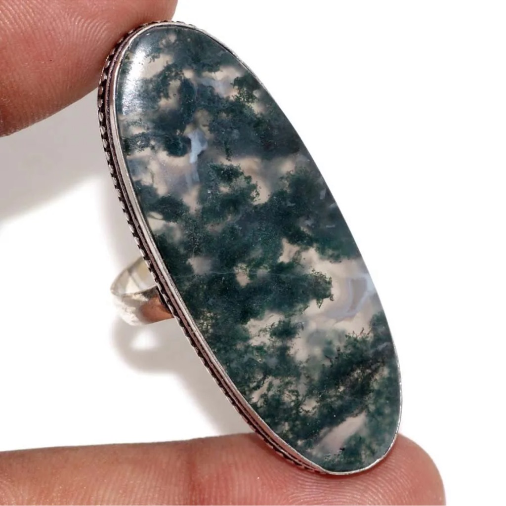 Moss Agate Ring